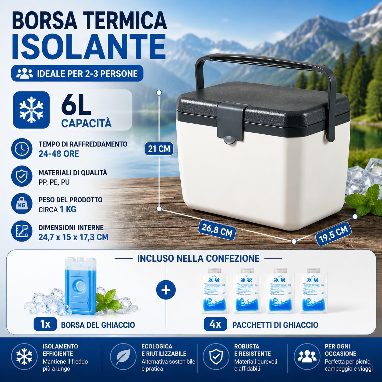 Contenitore Termico per Alimenti Grande Capacità