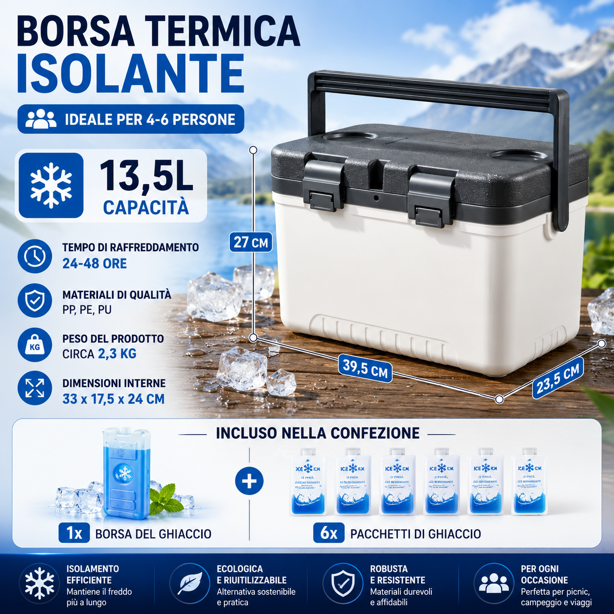 Contenitore Termico per Alimenti Grande Capacità