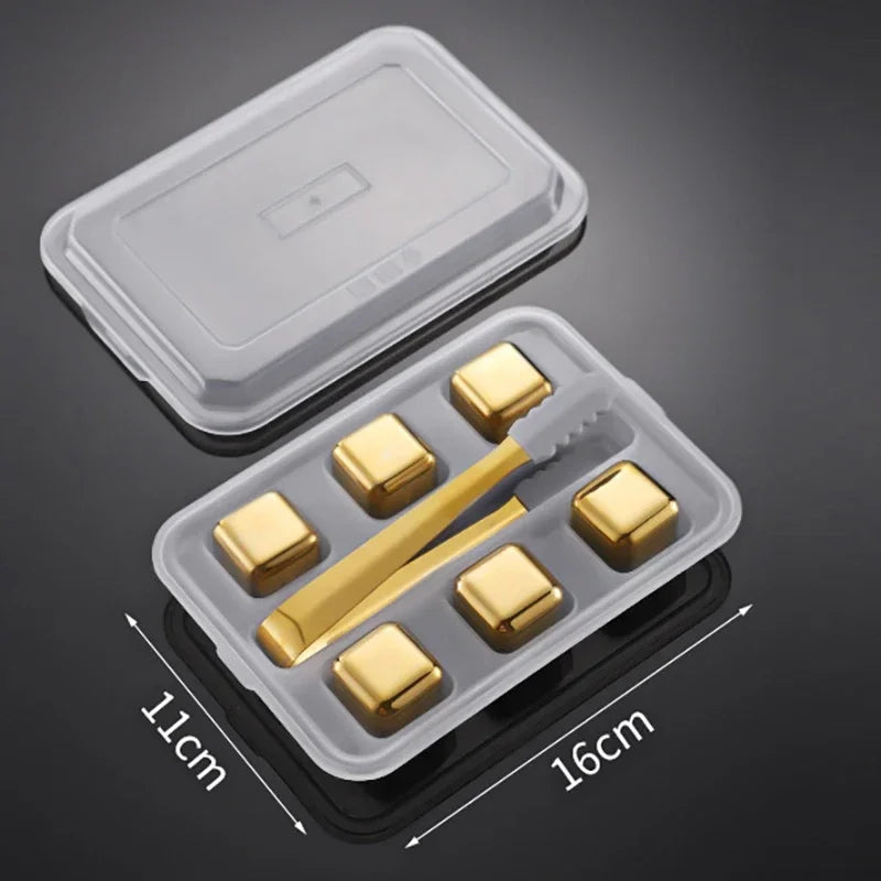 Pietre per Whisky Inox Oro
