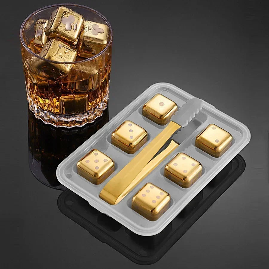 Pietre per Whisky Inox Oro
