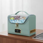 Yannice12V220V Mini Car Refrigerator Green Portable Car Cold＆ Heat Soft Bag Hand Carry Cosmetics Drug Cold Bag For Home Car Use