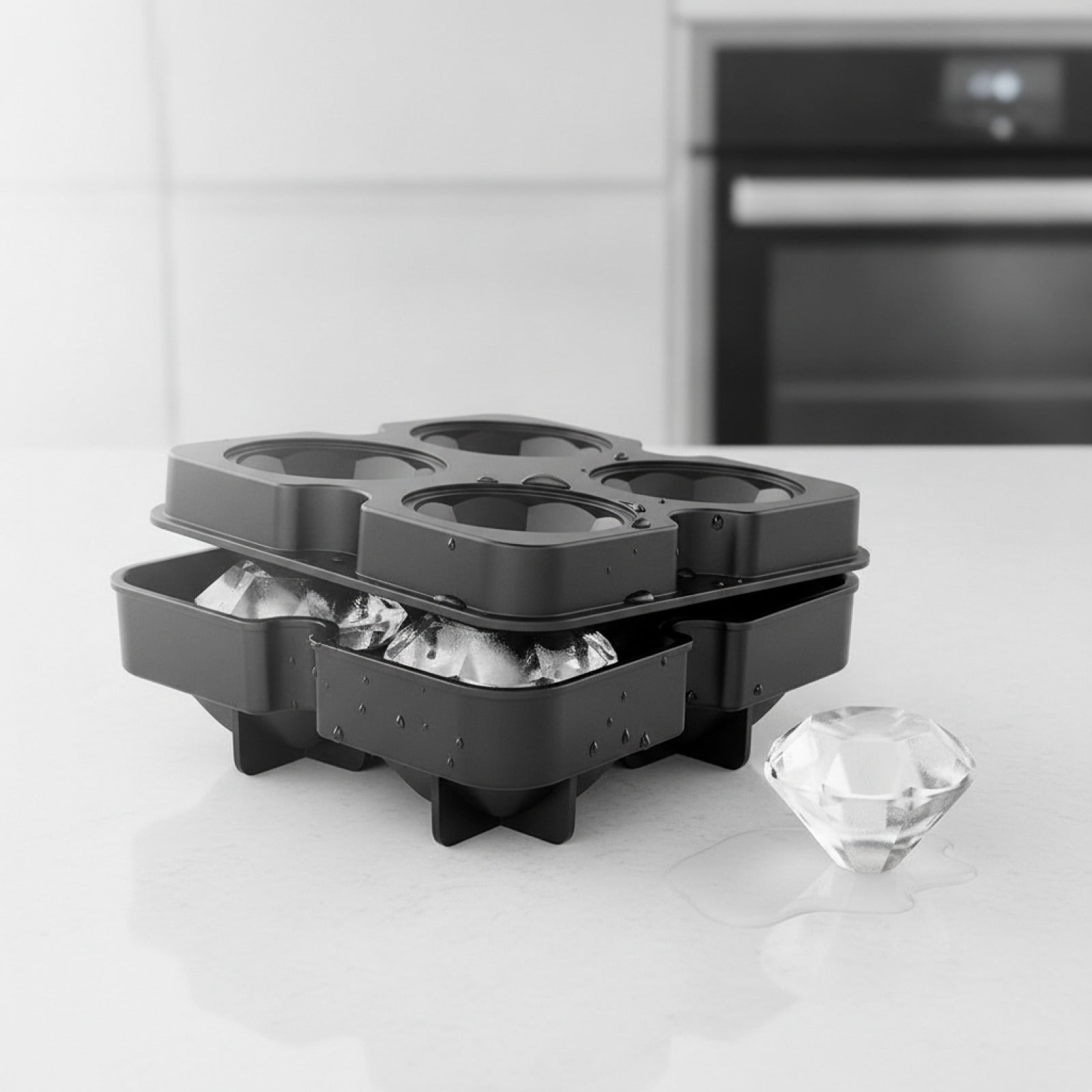 Create Unique Diamond-Shaped Ice Cubes at Home with this DIY Ice Cube Tray Mold!