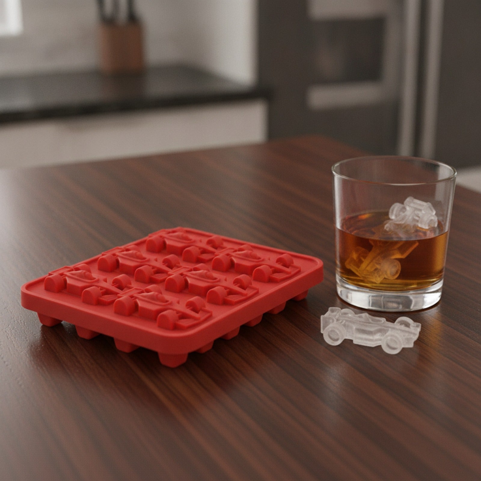 Formula Racing Car Ice Mold F1 Ice Mold, Silicone Racing Car Jelly Mold, 6-Cavity 3D Race Car Tumbler Ice Cube Tray Baking Tool