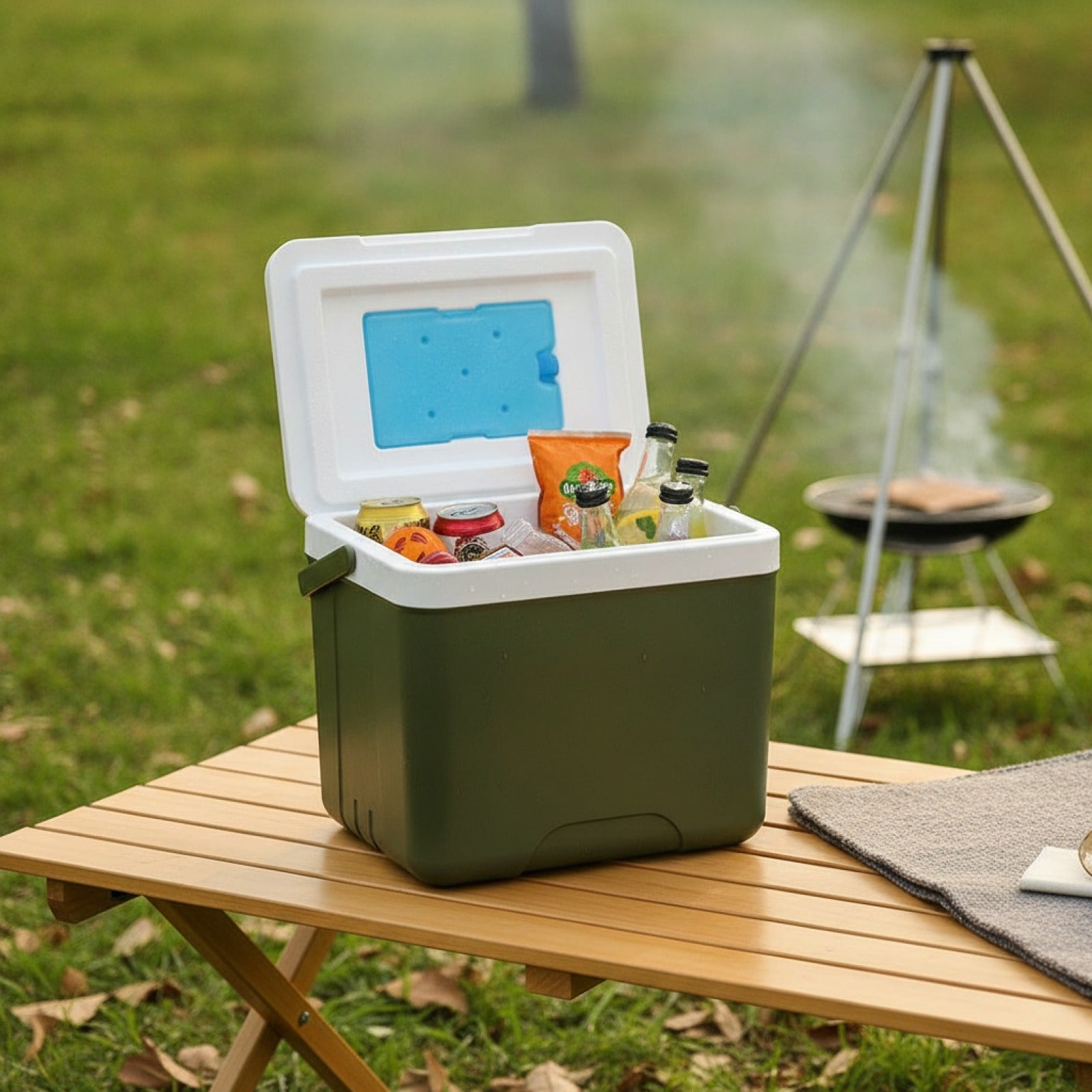 13/6L Cooler Box Portable Camping Refrigerator Incubator Large Capacity Car Ice Bucket Heat Preservation Camping BBQ Equipment