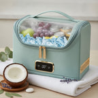 Yannice12V220V Mini Car Refrigerator Green Portable Car Cold＆ Heat Soft Bag Hand Carry Cosmetics Drug Cold Bag For Home Car Use