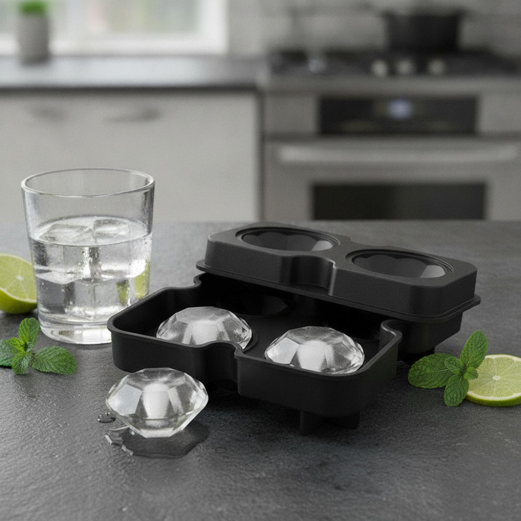 Create Unique Diamond-Shaped Ice Cubes at Home with this DIY Ice Cube Tray Mold!