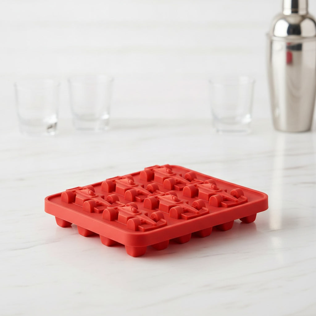 Formula Racing Car Ice Mold F1 Ice Mold, Silicone Racing Car Jelly Mold, 6-Cavity 3D Race Car Tumbler Ice Cube Tray Baking Tool